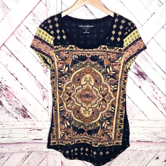 Lucky Brand Mosica Southwestern Tee - Picture 1 of 4